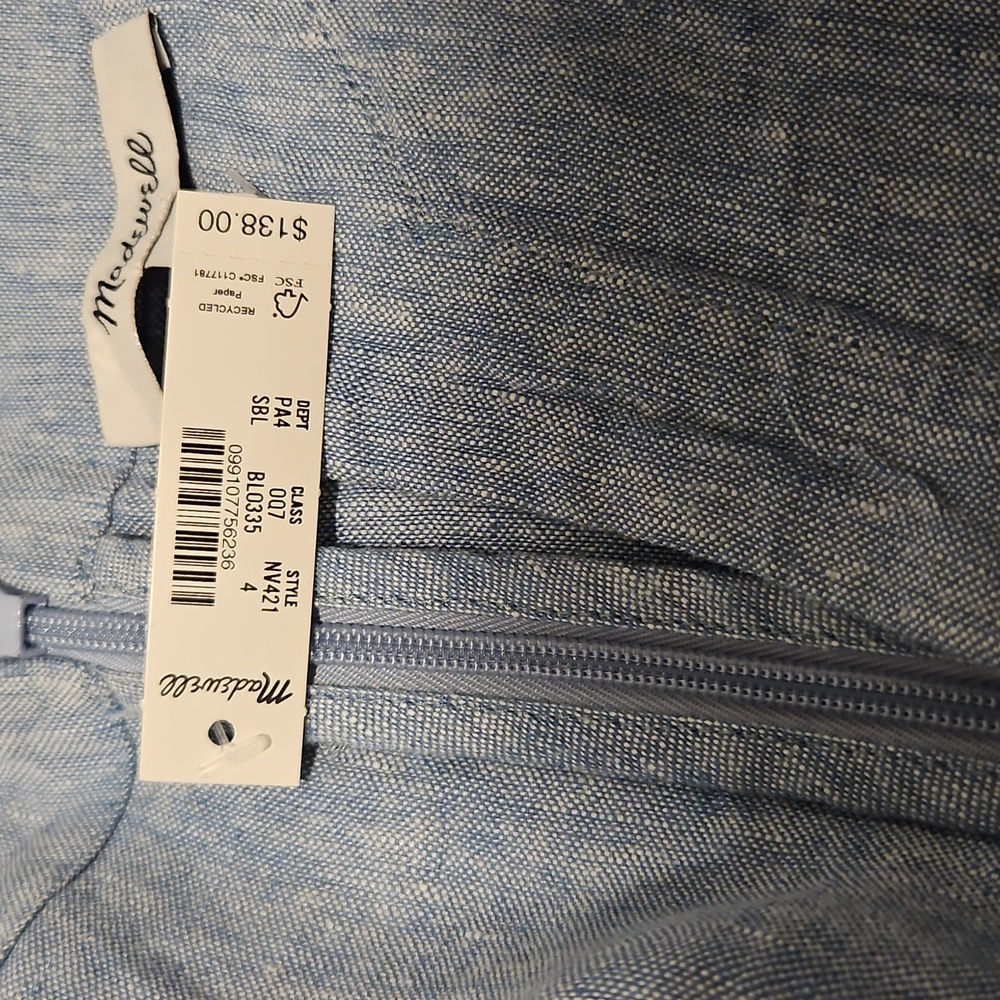 Madewell Light Blue Mini Dress - Picture 2 of 4